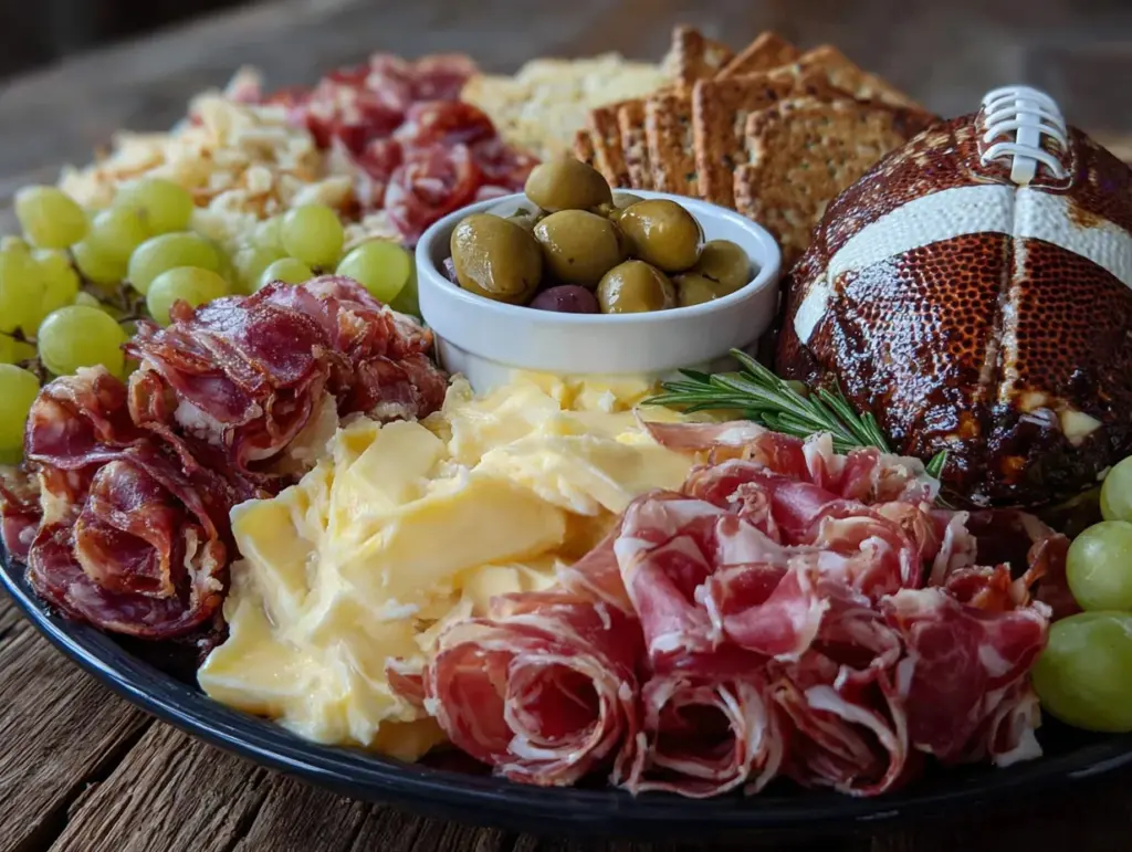 best loaded football helmet charcuterie board - featured image