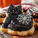 black cat halloween sugar cookies - featured image