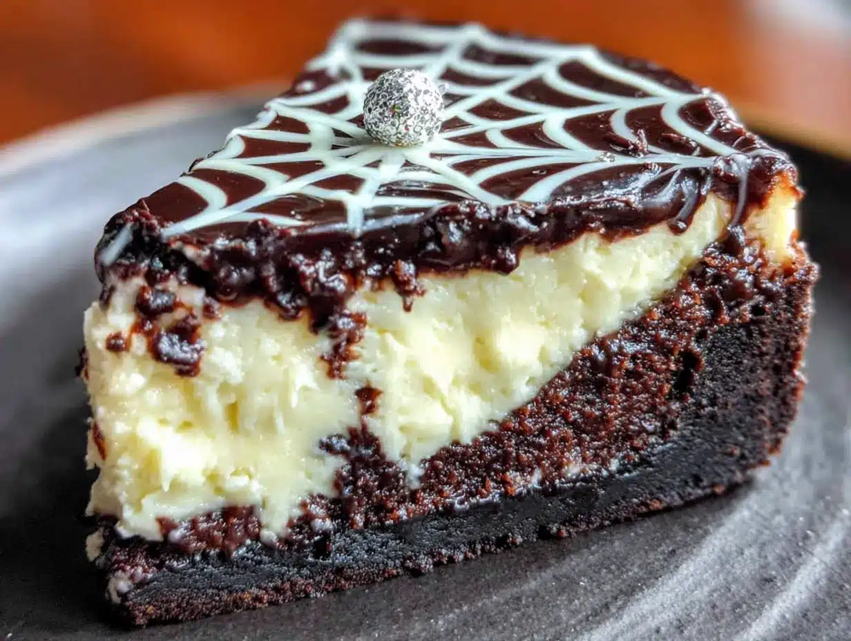 black velvet spider web cheesecake preparation steps