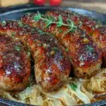 bratwurst and sauerkraut skillet - featured image