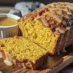 brown butter pumpkin bread with maple glaze - featured image