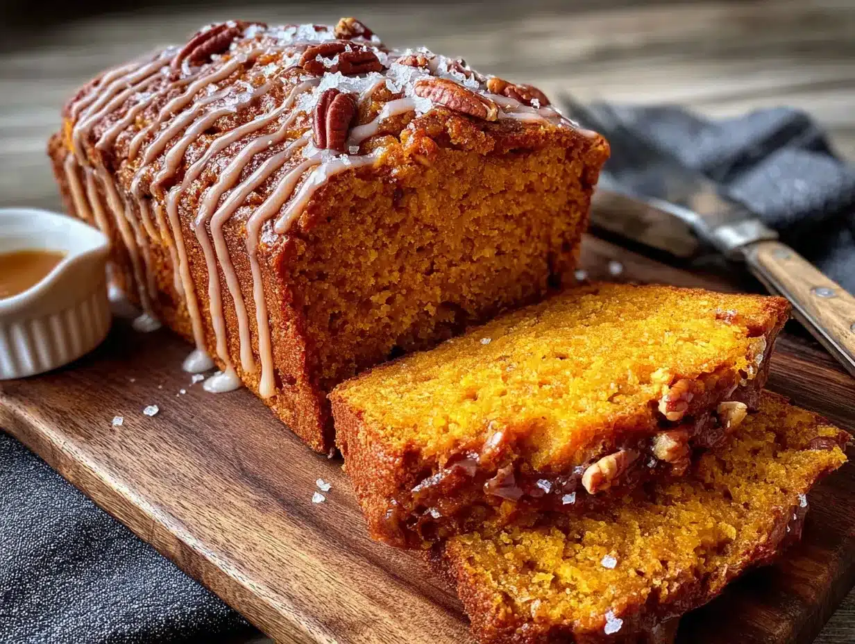 brown butter pumpkin bread with maple glaze preparation steps