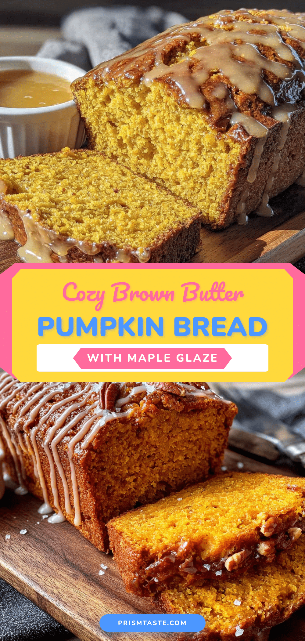 brown butter pumpkin bread with maple glaze recipe