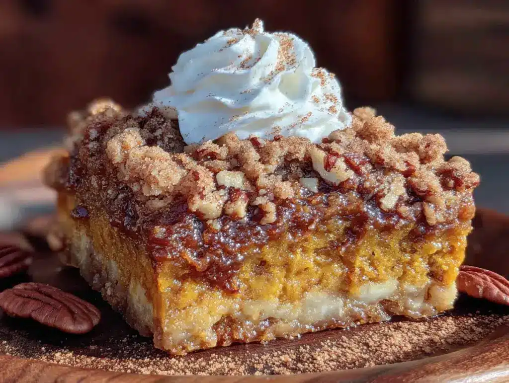 brown butter pumpkin dump cake - featured image