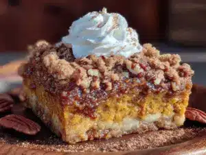 brown butter pumpkin dump cake - featured image