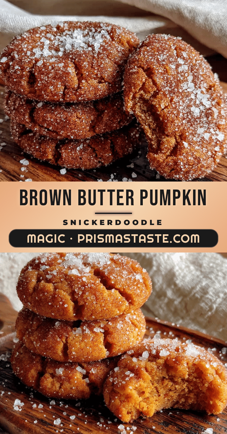 brown butter pumpkin snickerdoodle cookies recipe