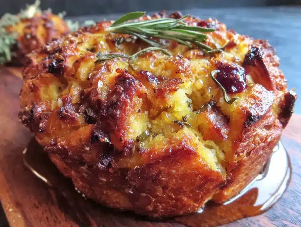 brown butter sage stuffing muffins - featured image