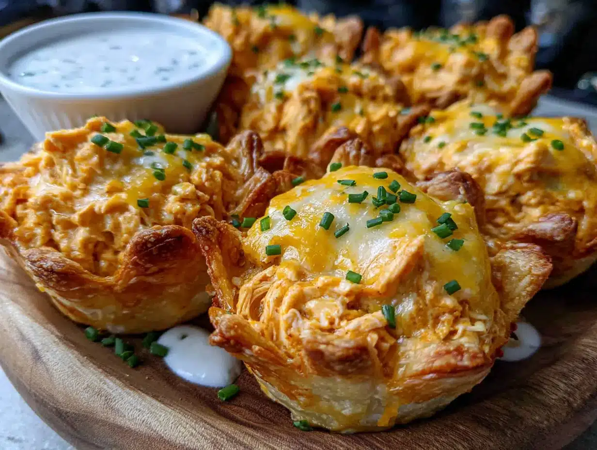buffalo chicken dip football bites preparation steps