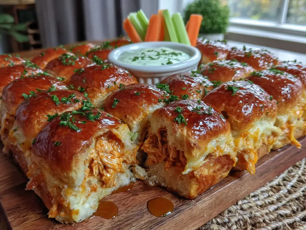 buffalo chicken sliders - featured image