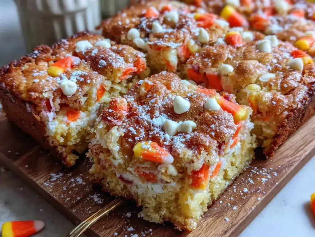 candy corn blondies - featured image