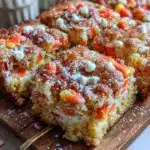 candy corn blondies - featured image