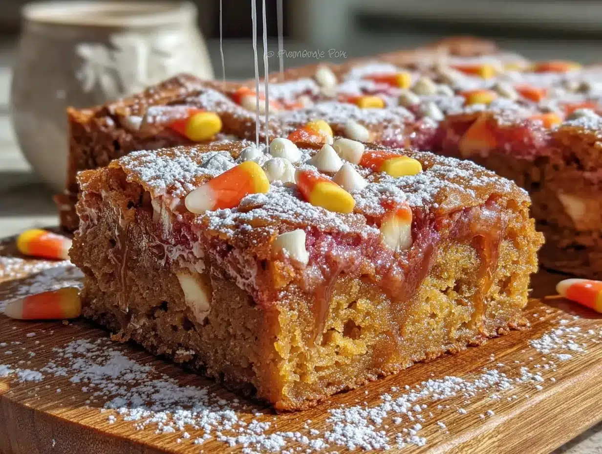 candy corn blondies preparation steps