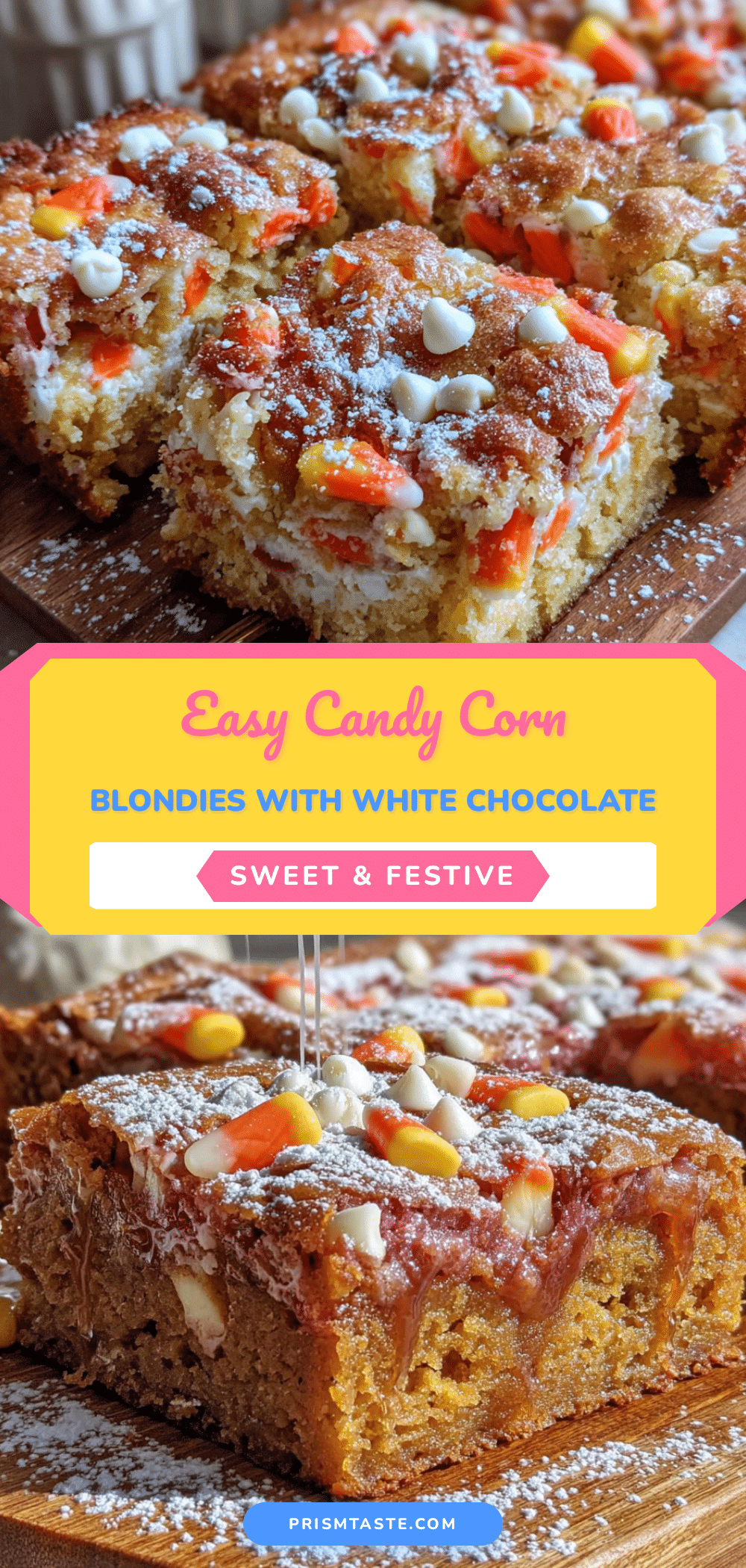 candy corn blondies recipe