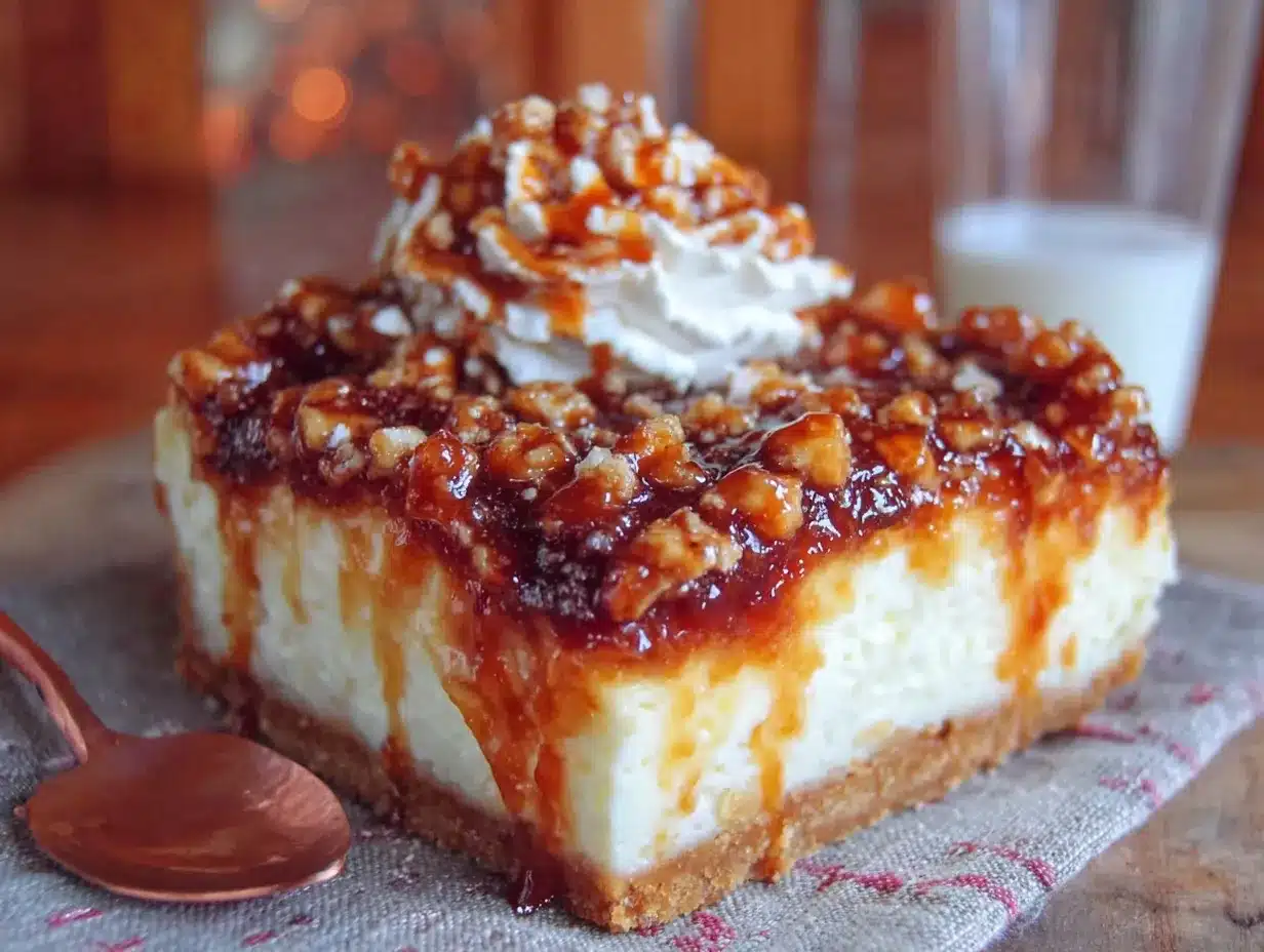 caramel apple cheesecake bars preparation steps