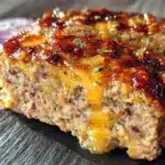 cheesy beef meatloaf - featured image