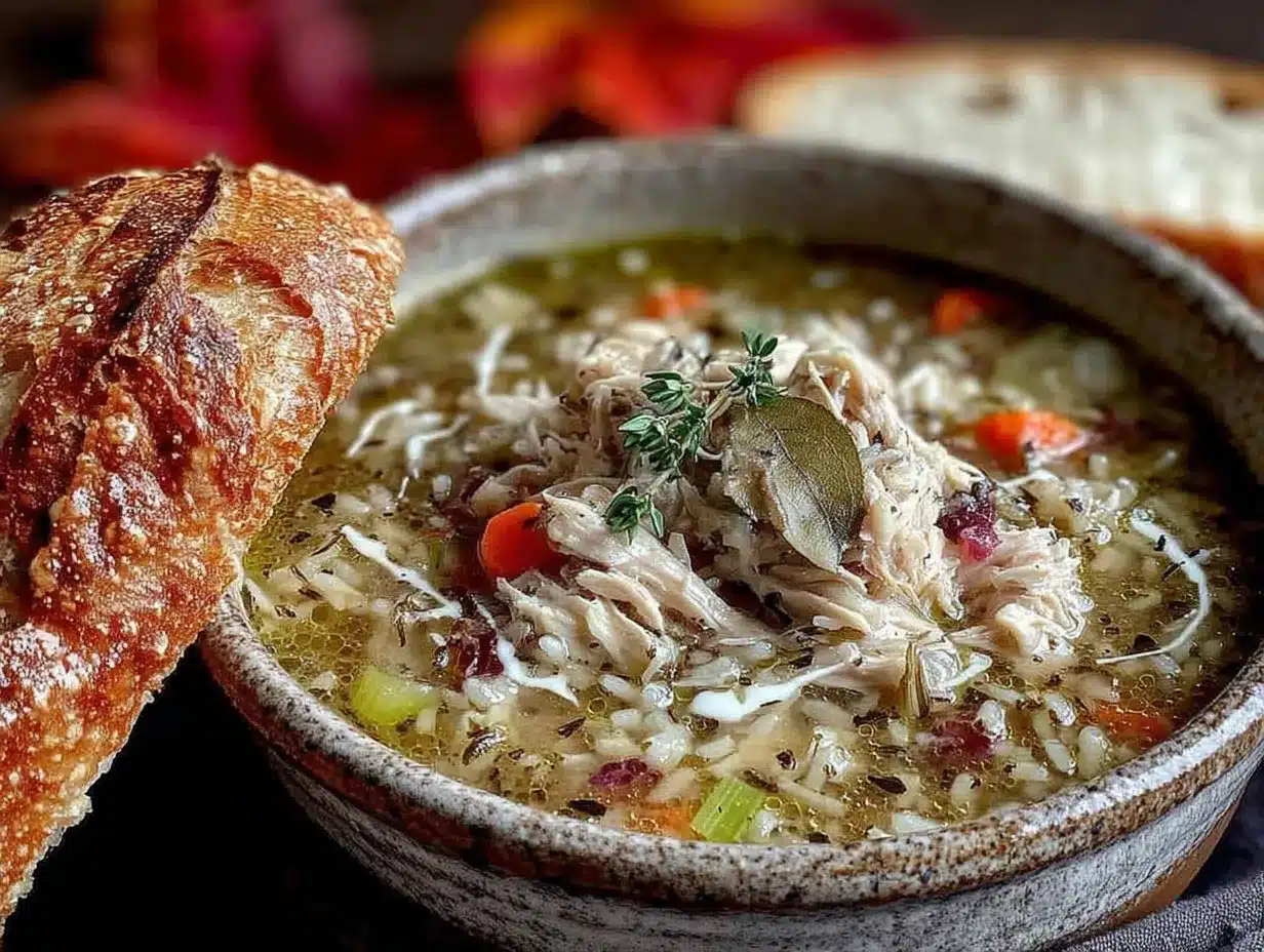 chicken and wild rice fall soup preparation steps