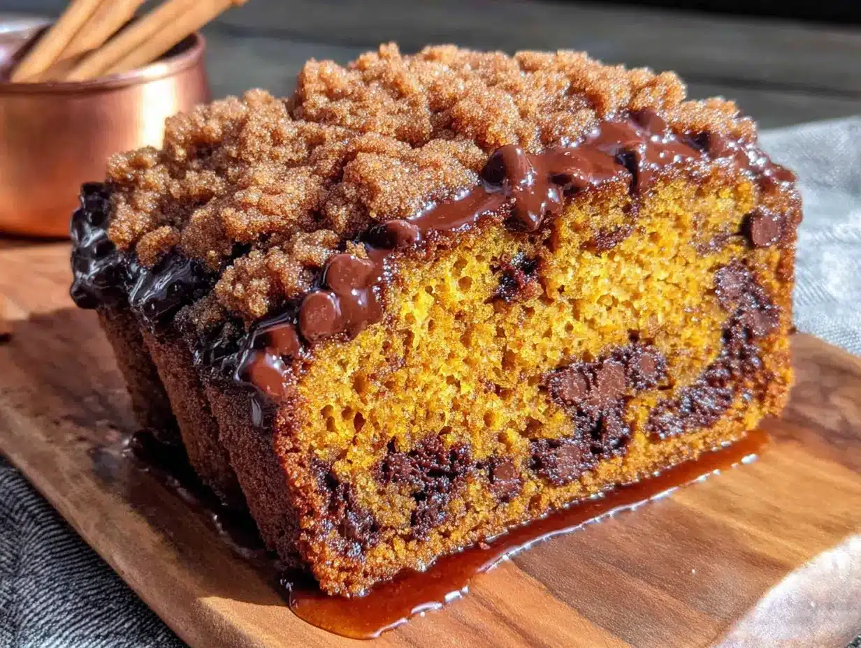 chocolate chip pumpkin bread preparation steps