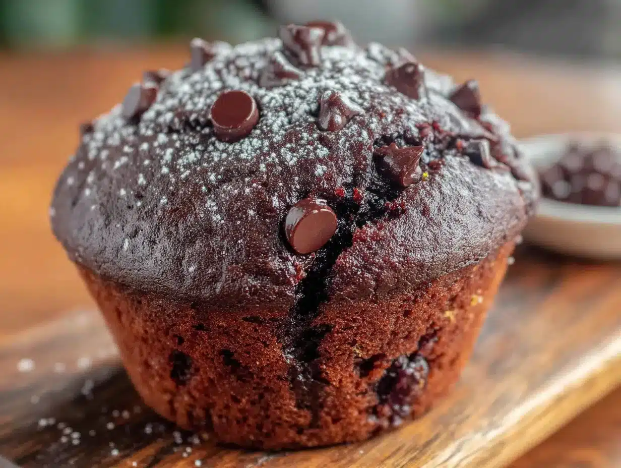 chocolate zucchini muffins preparation steps