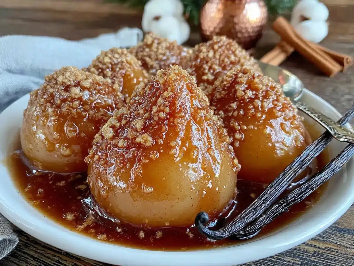 cinnamon vanilla pear halves preparation steps