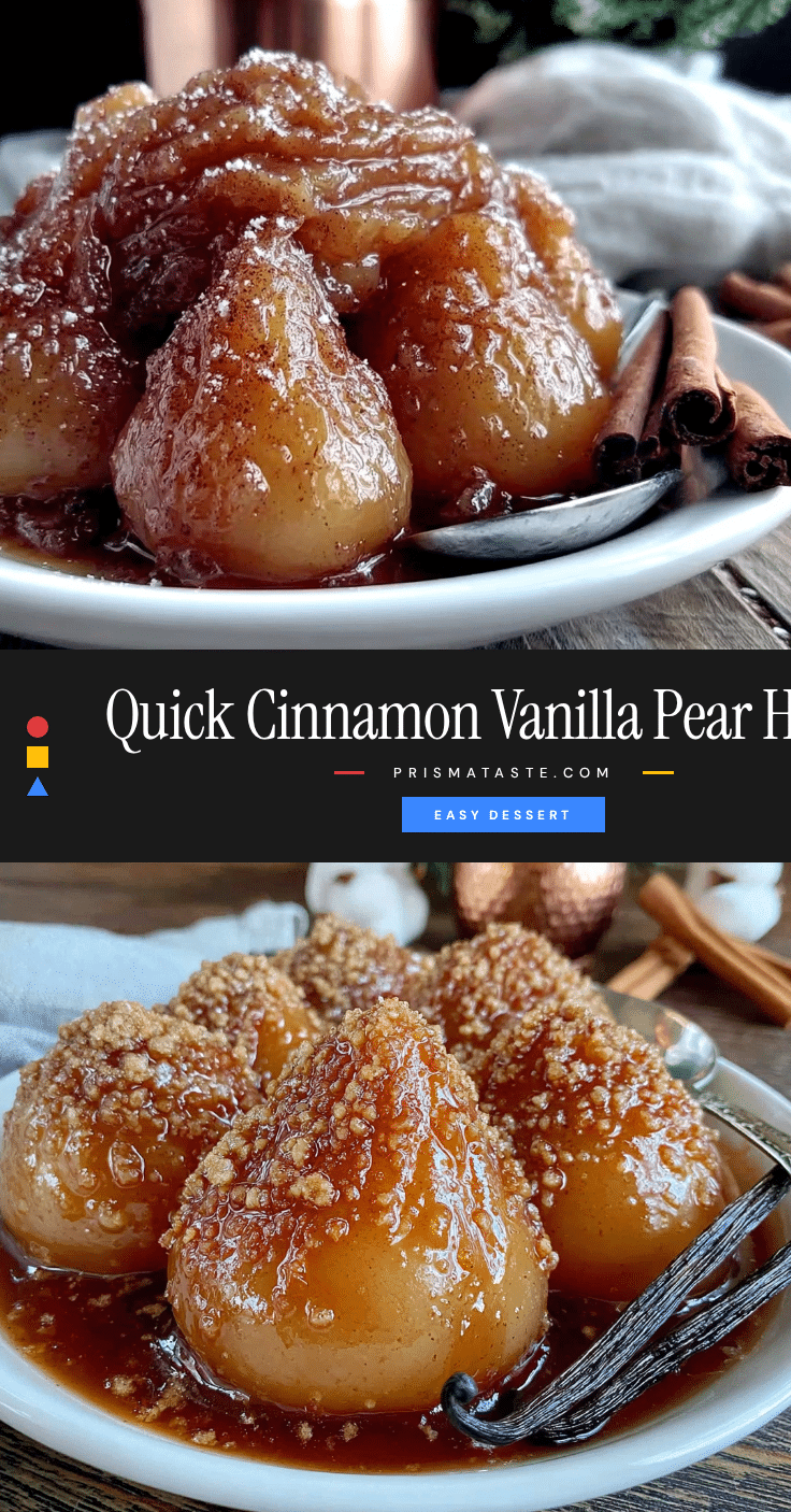 cinnamon vanilla pear halves recipe
