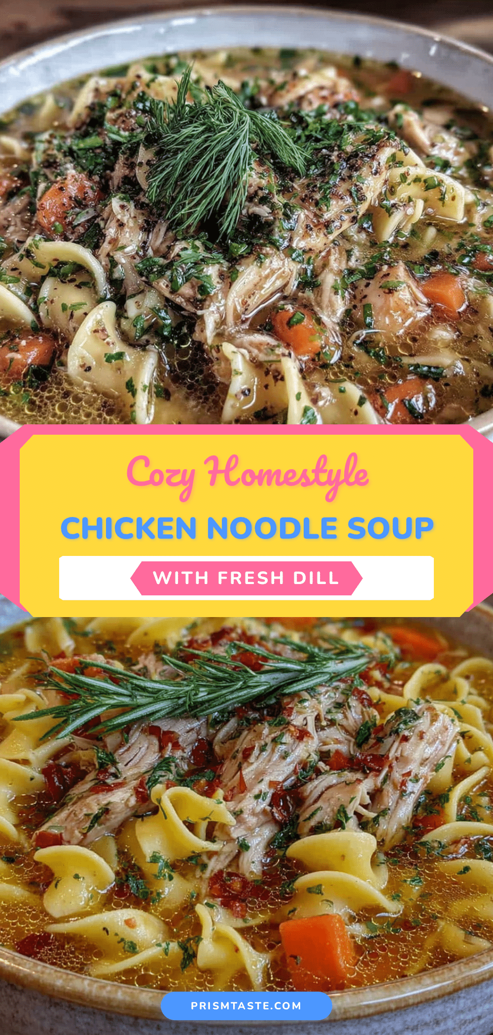 cozy homestyle chicken noodle soup with fresh dill recipe
