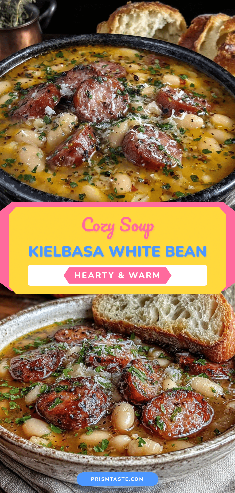 cozy kielbasa and white bean soup recipe