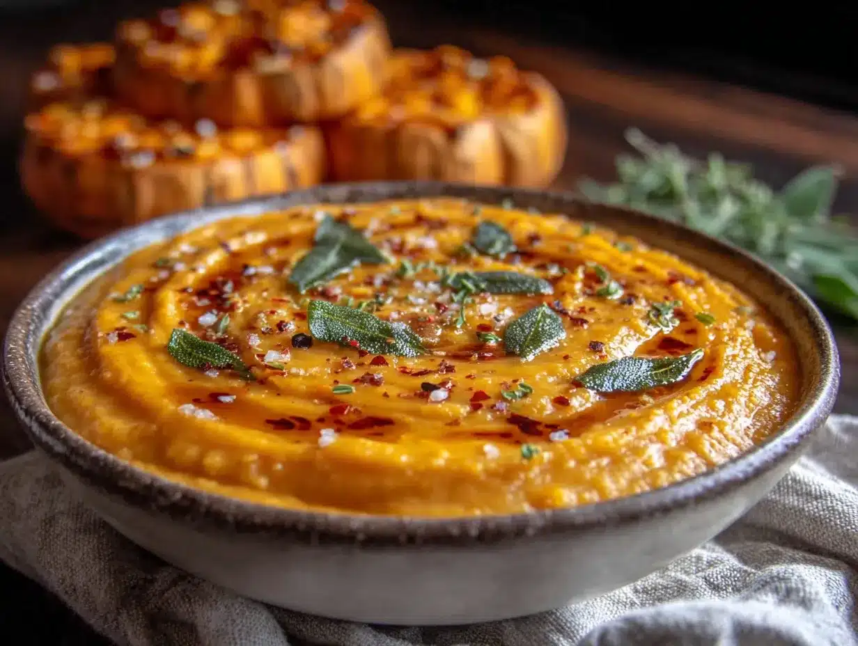 cozy slow cooker butternut squash soup preparation steps