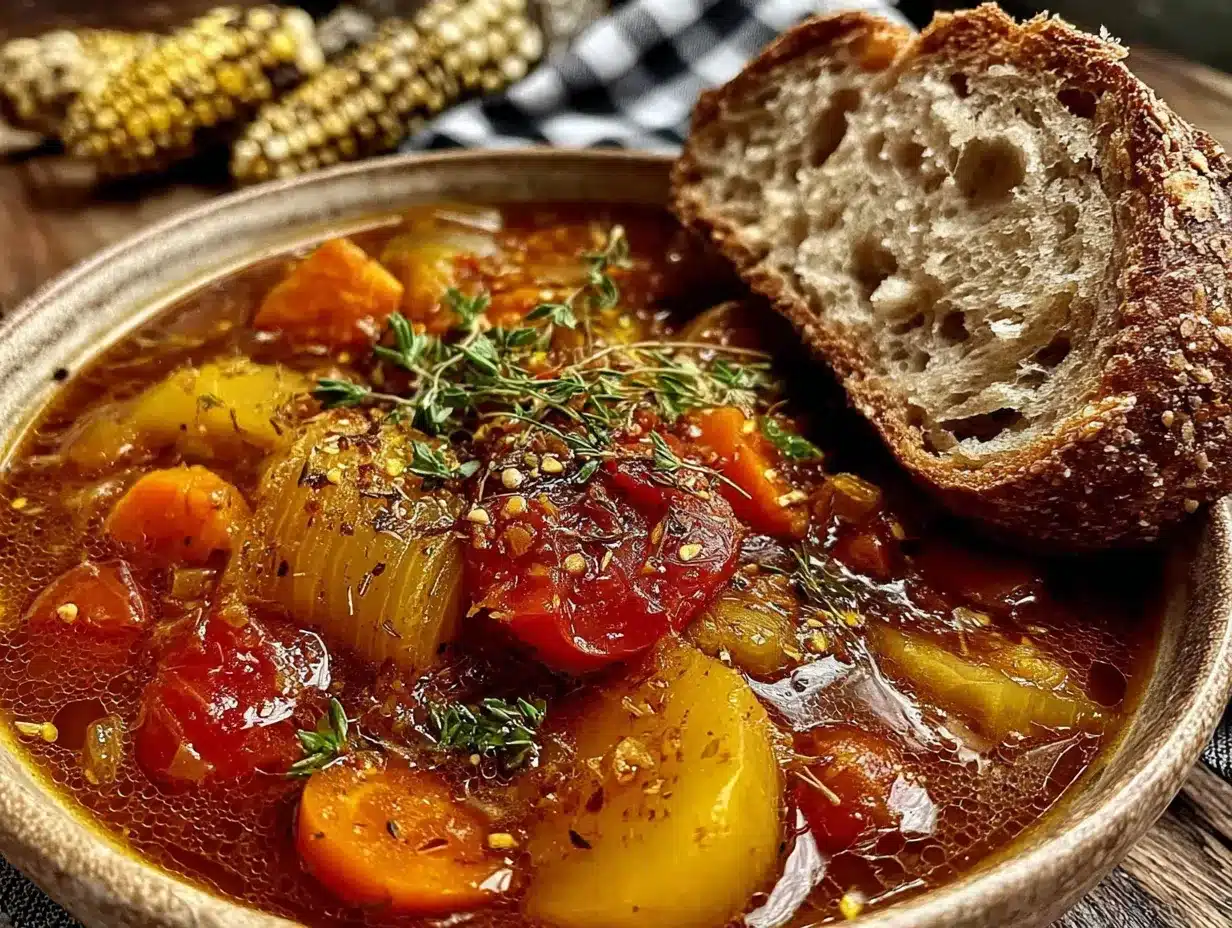 cozy slow cooker fall harvest vegetable soup preparation steps