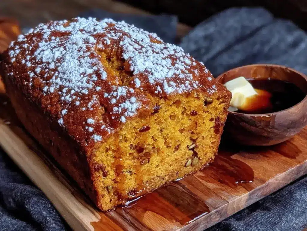 cozy small-batch pumpkin bread with maple butter - featured image