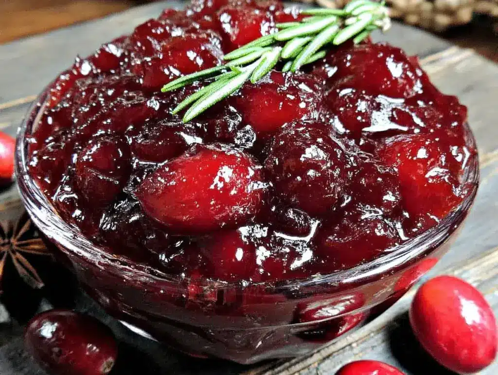 cranberry orange rosemary sauce - featured image
