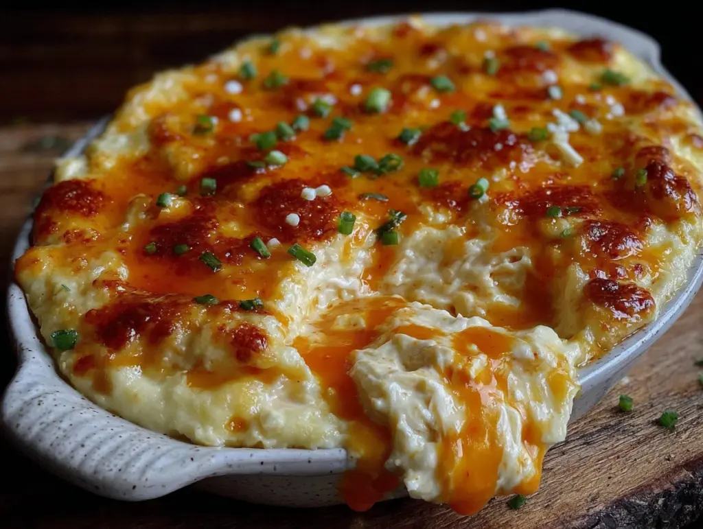 creamy buffalo chicken dip crockpot - featured image