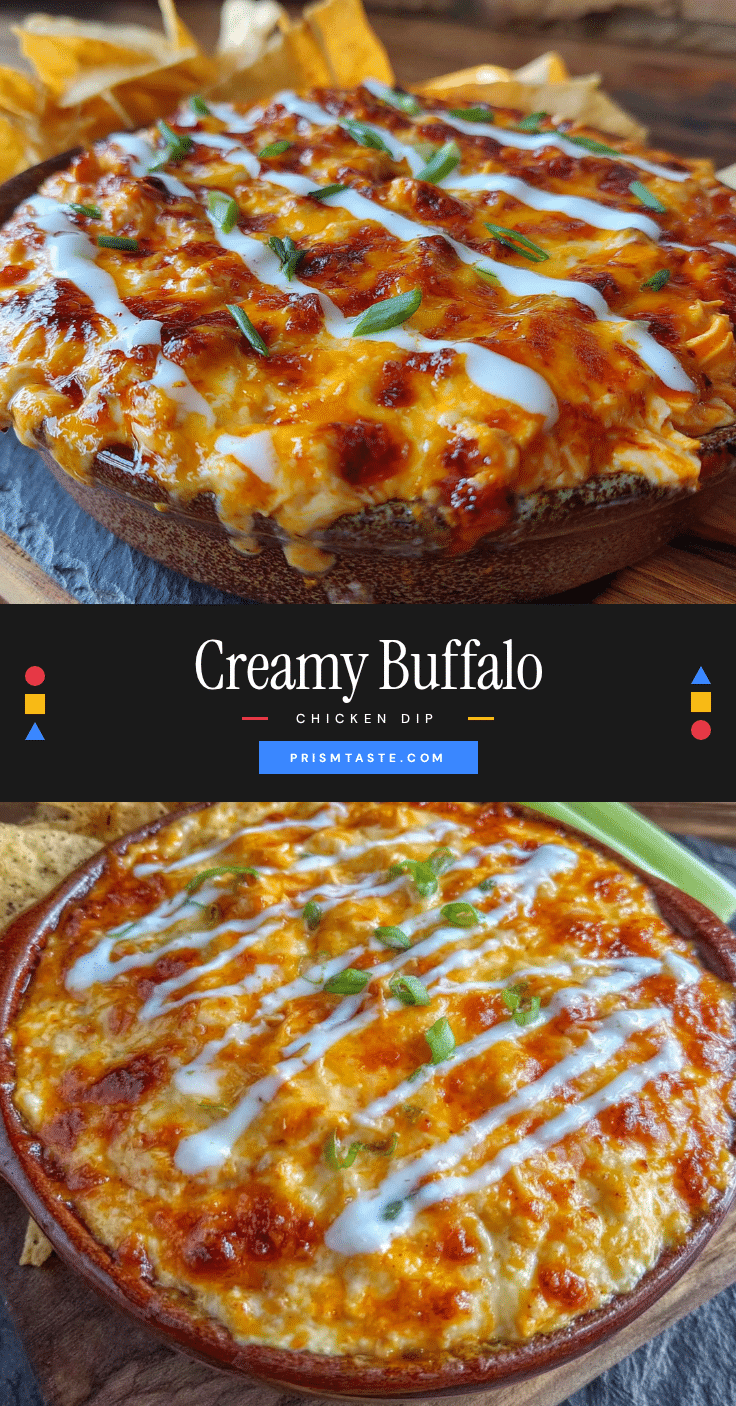 creamy buffalo chicken dip with ranch drizzle recipe