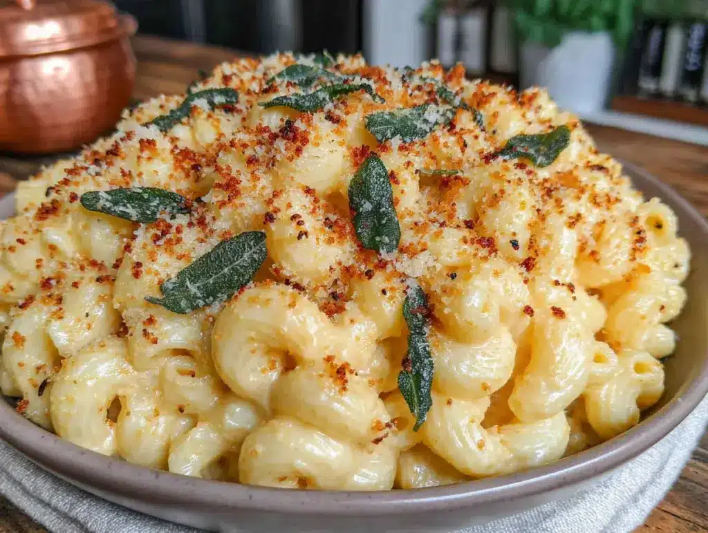 creamy butternut squash mac and cheese - featured image