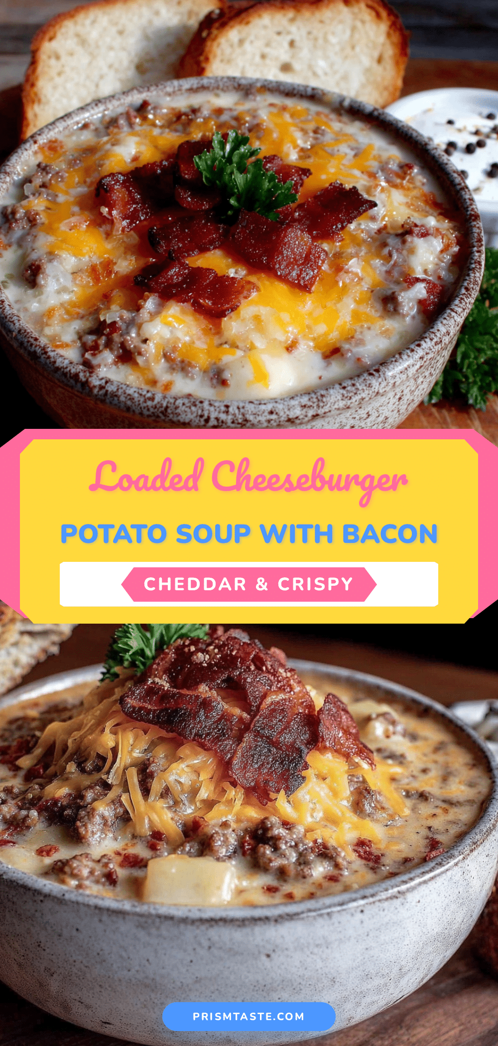 creamy cheeseburger potato soup recipe