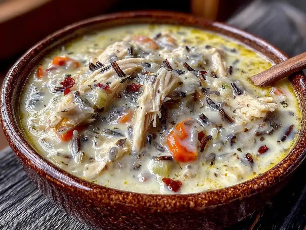 creamy chicken and wild rice soup preparation steps