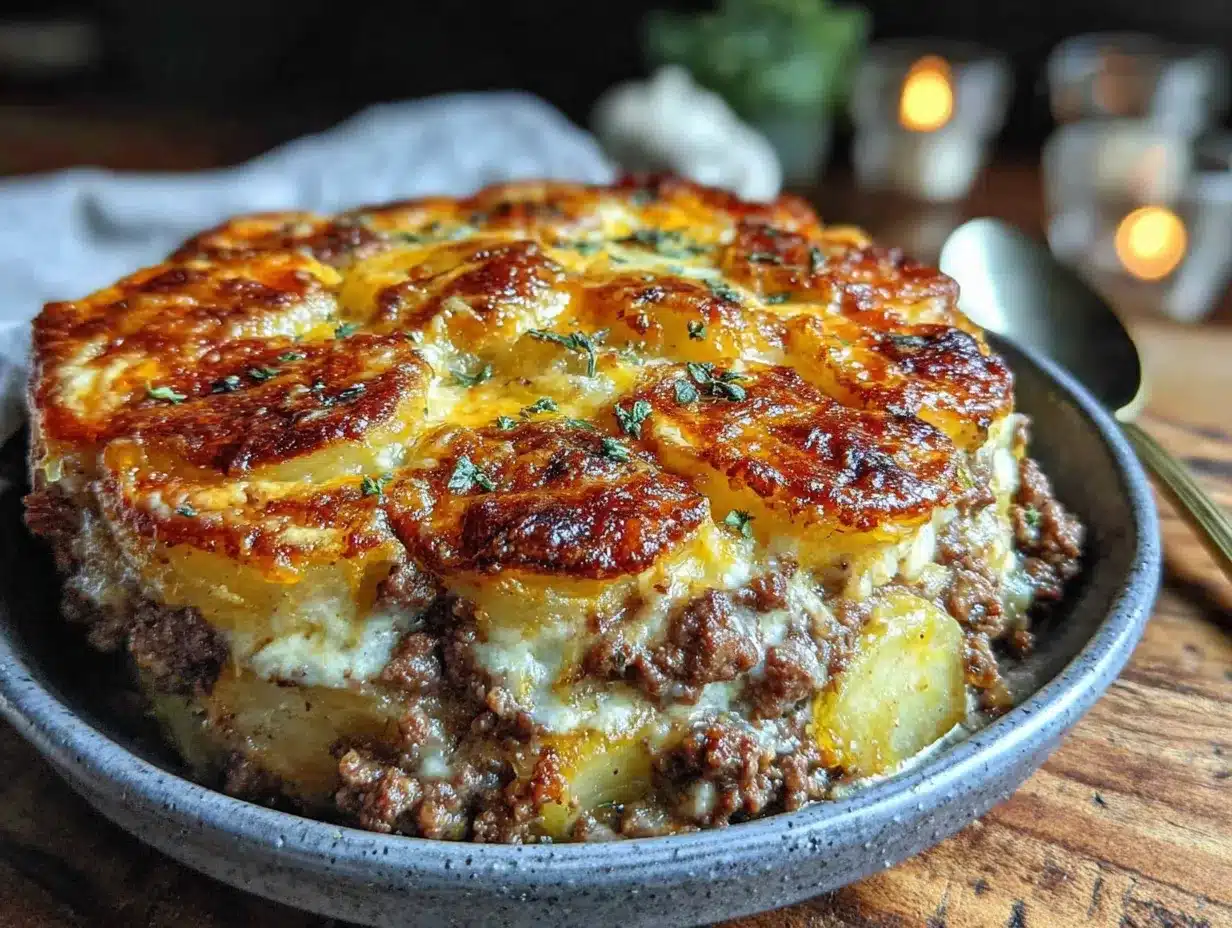 creamy crockpot beef potato casserole preparation steps