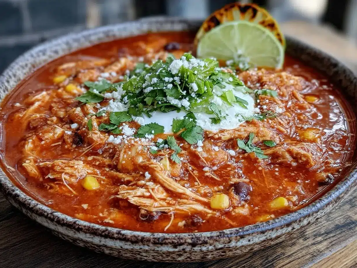 creamy crockpot chicken enchilada soup preparation steps
