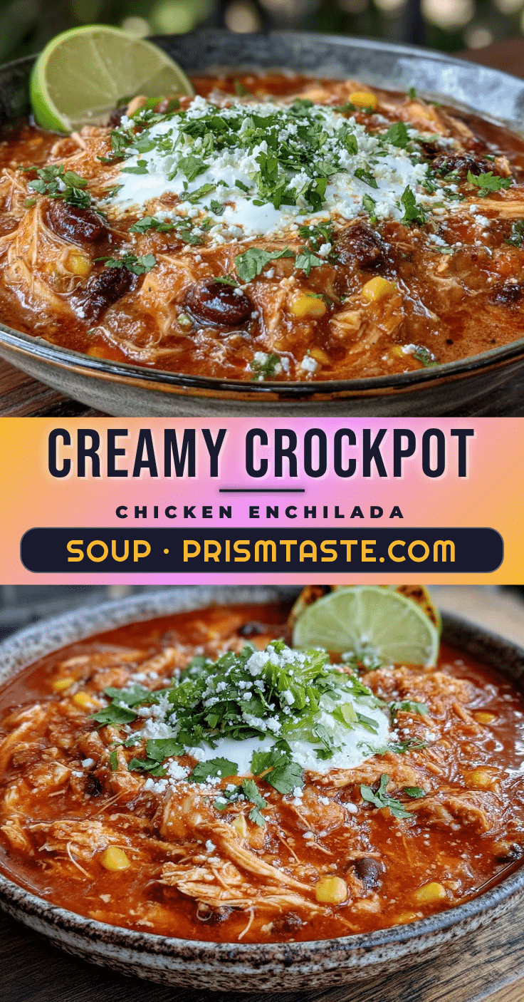 creamy crockpot chicken enchilada soup recipe