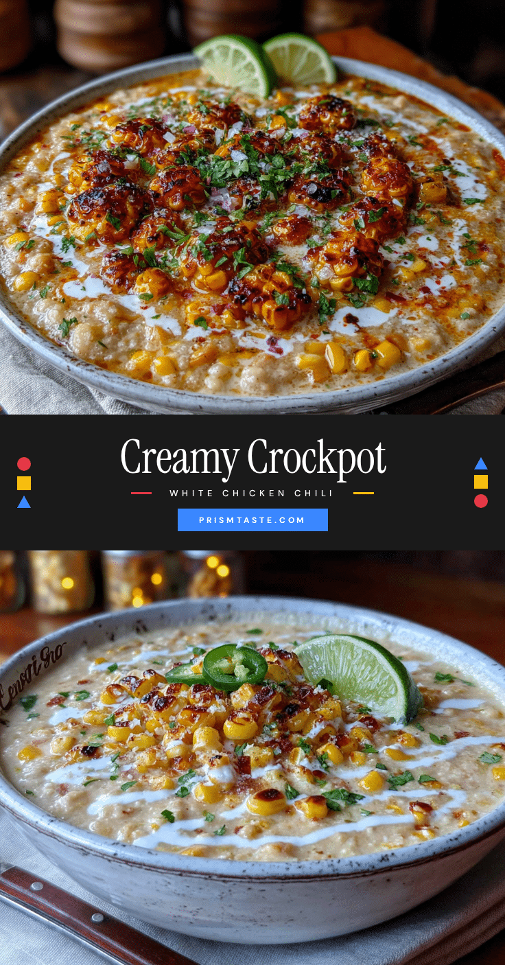 Creamy Crockpot White Chicken Chili recipe