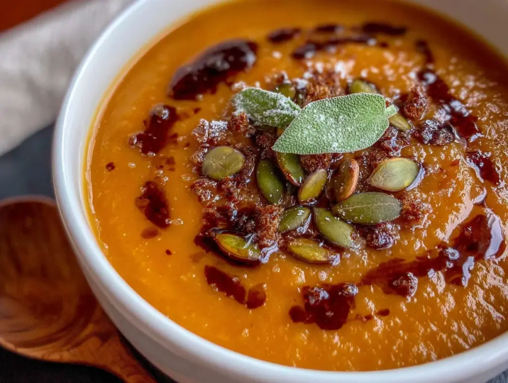 creamy honeynut squash soup - featured image