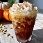 creamy iced pumpkin cold foam latte - featured image