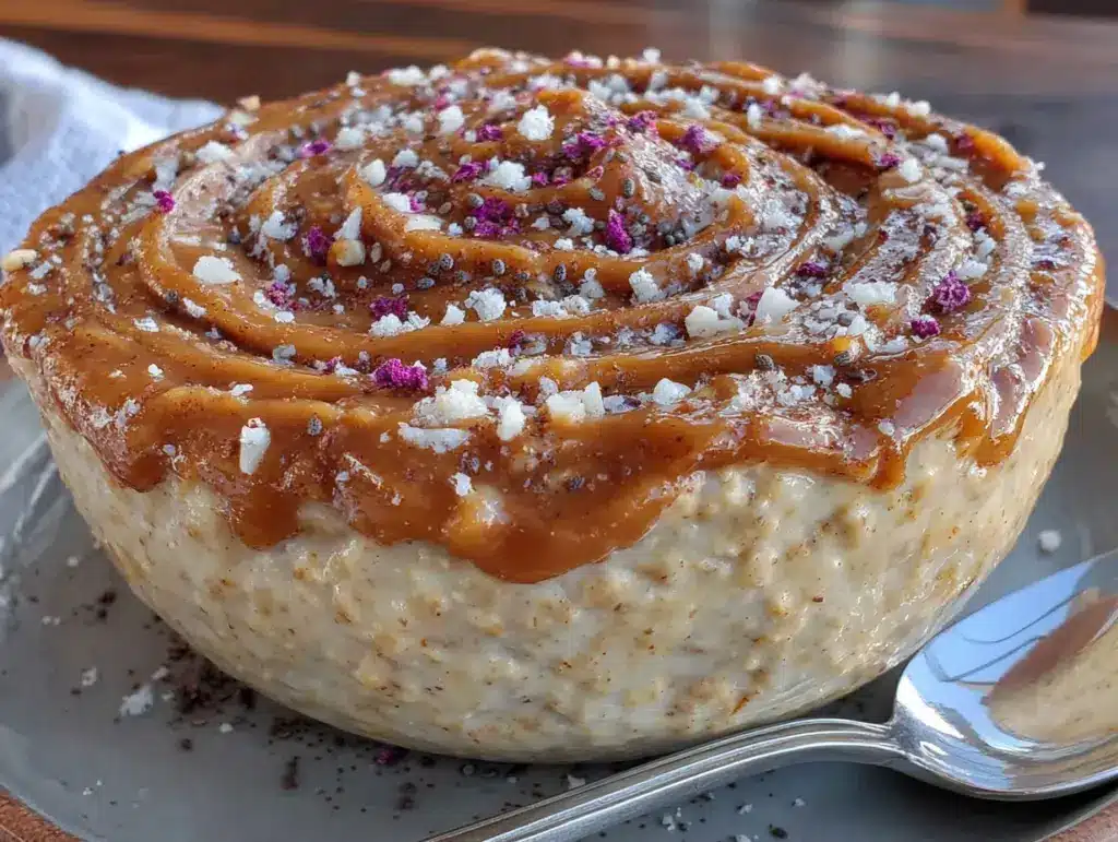 creamy overnight peanut butter protein oats - featured image
