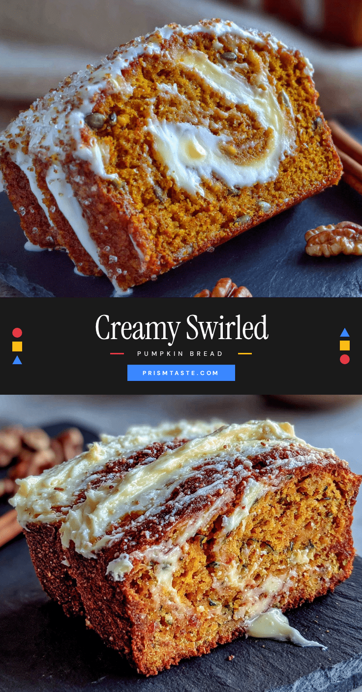 creamy swirled pumpkin bread with cream cheese recipe