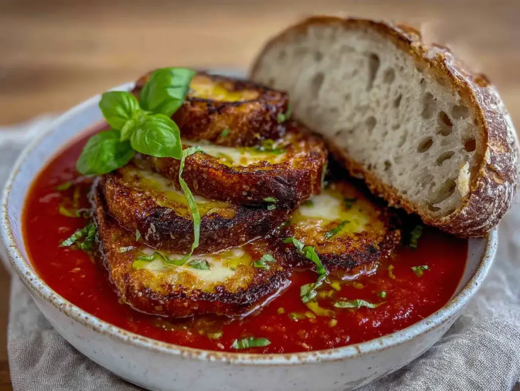 creamy tomato basil soup - featured image