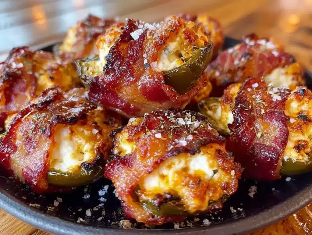 crispy bacon-wrapped jalapeno popper bites - featured image
