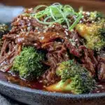 crockpot honey garlic beef and broccoli - featured image