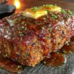 crockpot turkey meatloaf with brown sugar glaze - featured image