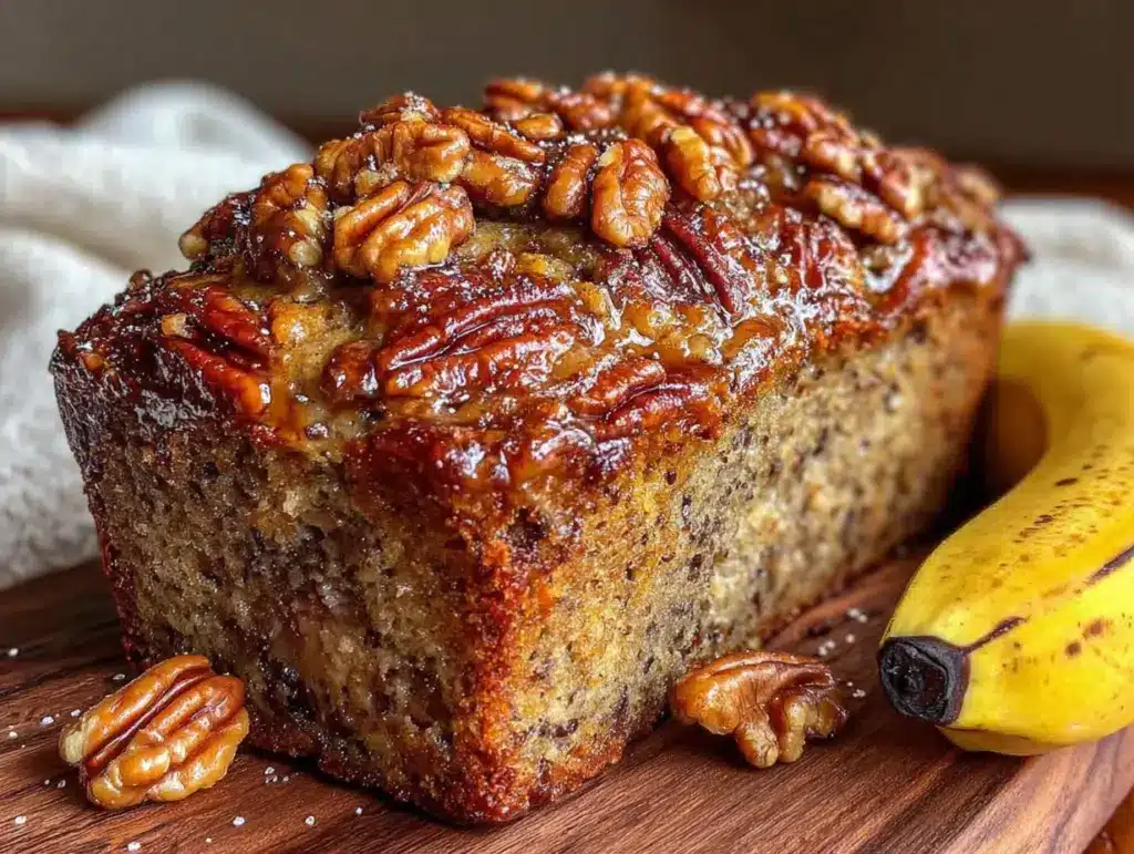 easy banana bread with toasted walnuts - featured image