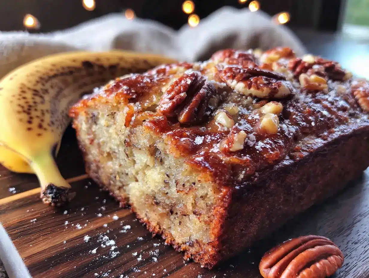 easy banana bread with toasted walnuts preparation steps