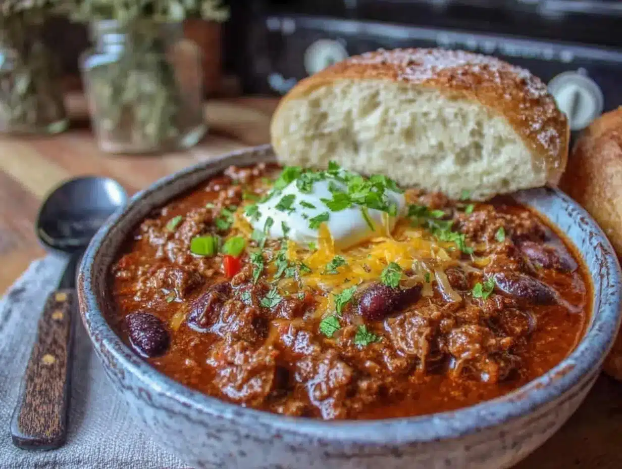 Easy Crockpot Turkey Chili with Black Beans preparation steps